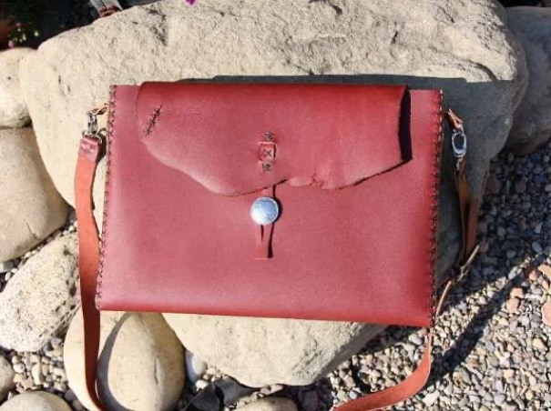 Assorted images of hand crafted leather goods